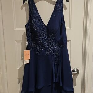 Brand NEW JJs House Stormy Blue Cocktail Dress